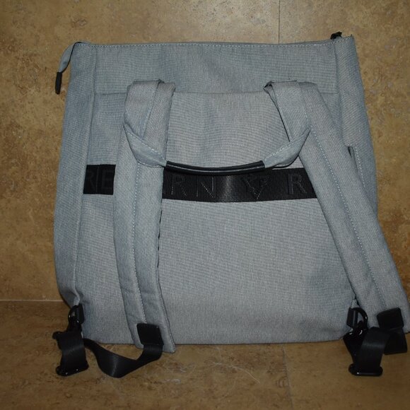Bugatti Henry REBORN Backpack 3 In 1 Bag purse Tote Unisex Mens Womens Gray Grey - Picture 5 of 16